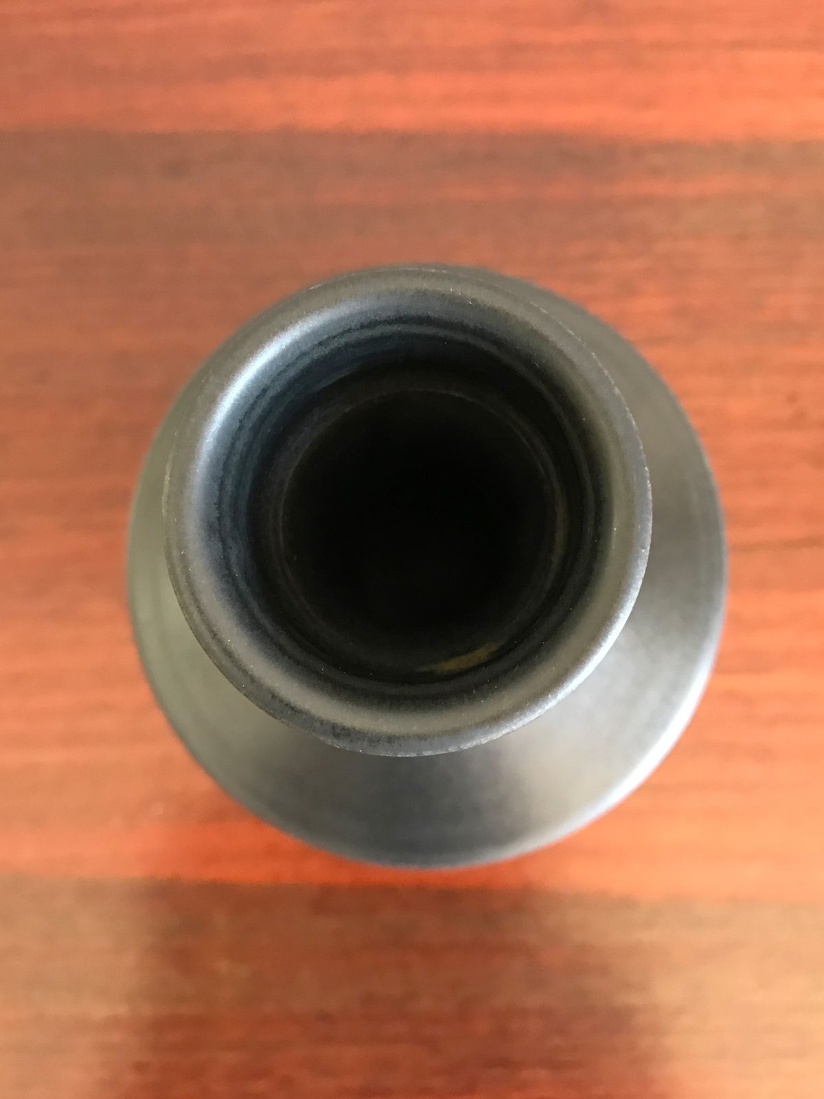 Franco Bucci Italian Black Ceramic Vase, 1970 photo for sale