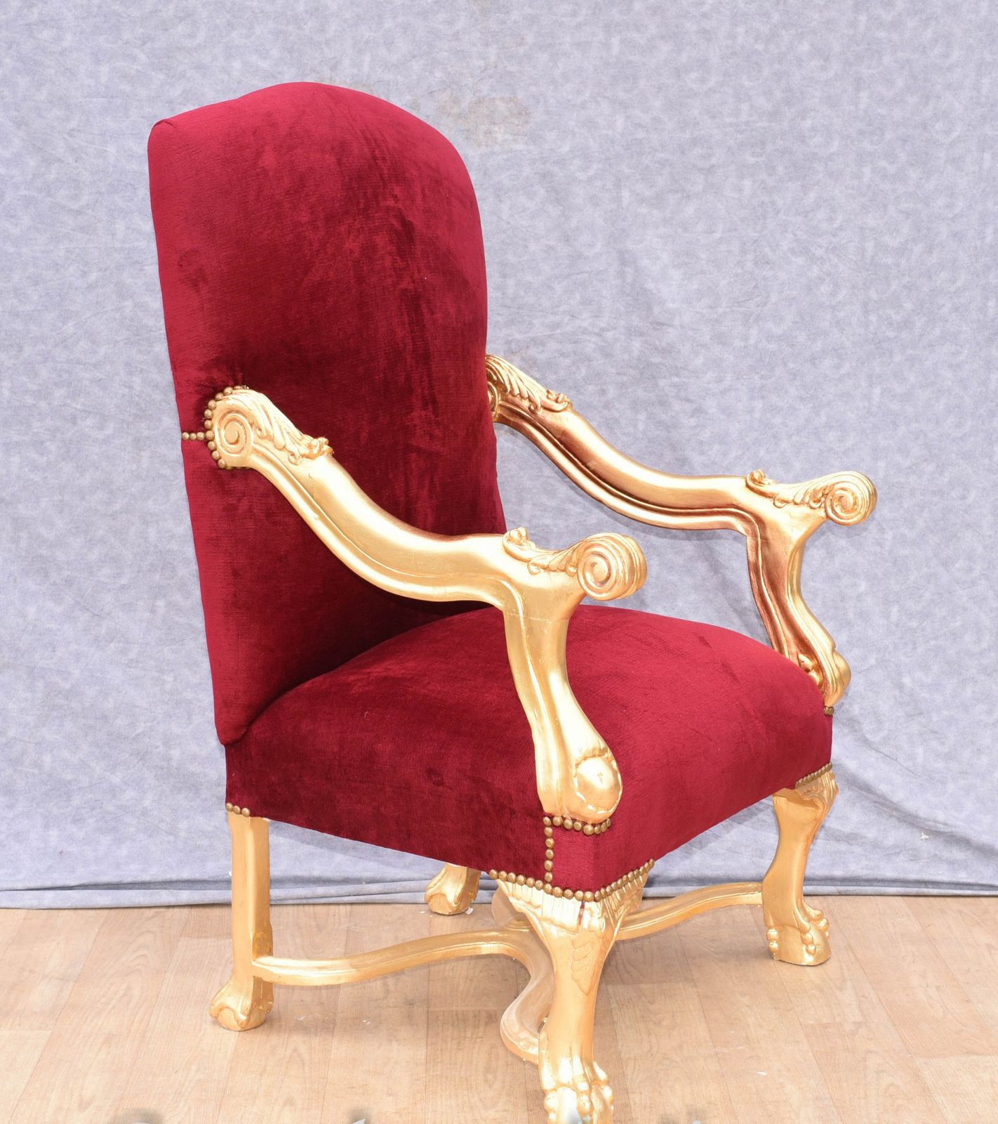 Gilt French Arm Chairs   Empire Chair Fautueils Seat photo 1489.0