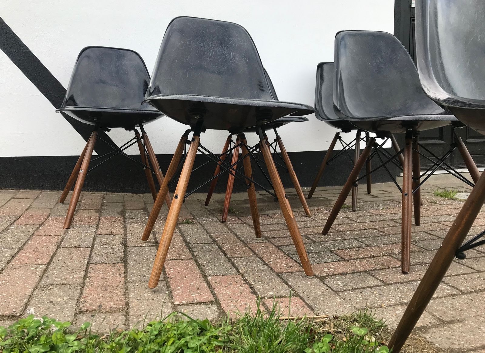 Dsw Black Dining Chairs By Charles & Ray Eames For Vitra photo for sale
