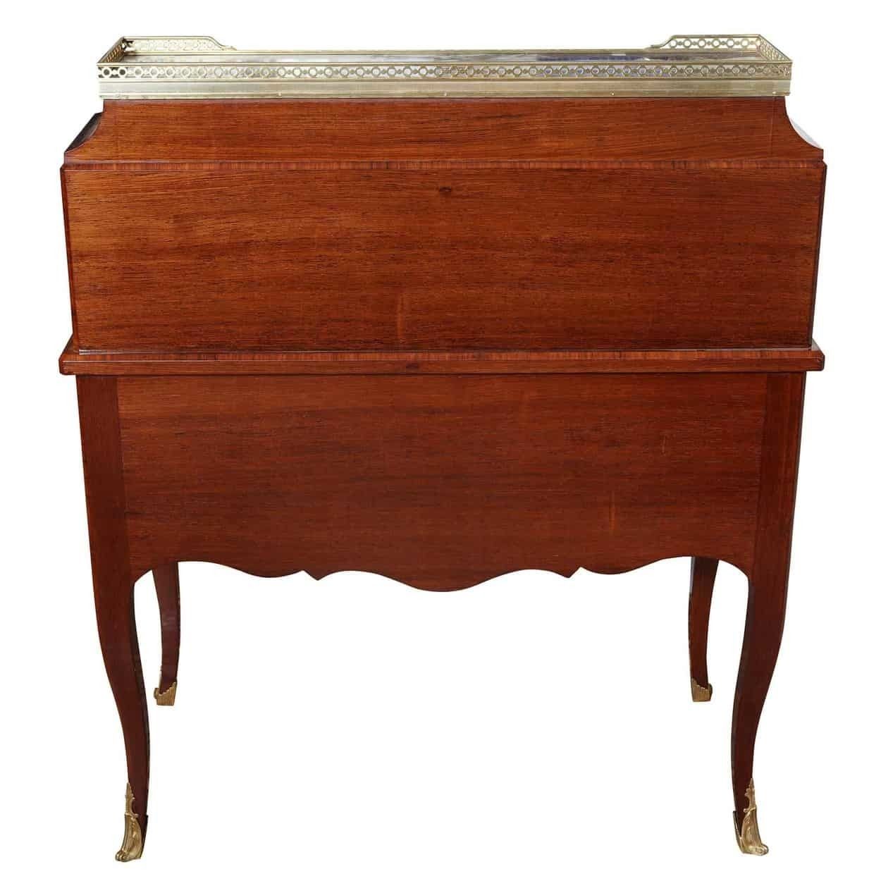 A Louis XVI Style French Marquetry Roll Top Bureau De Damme photo buy