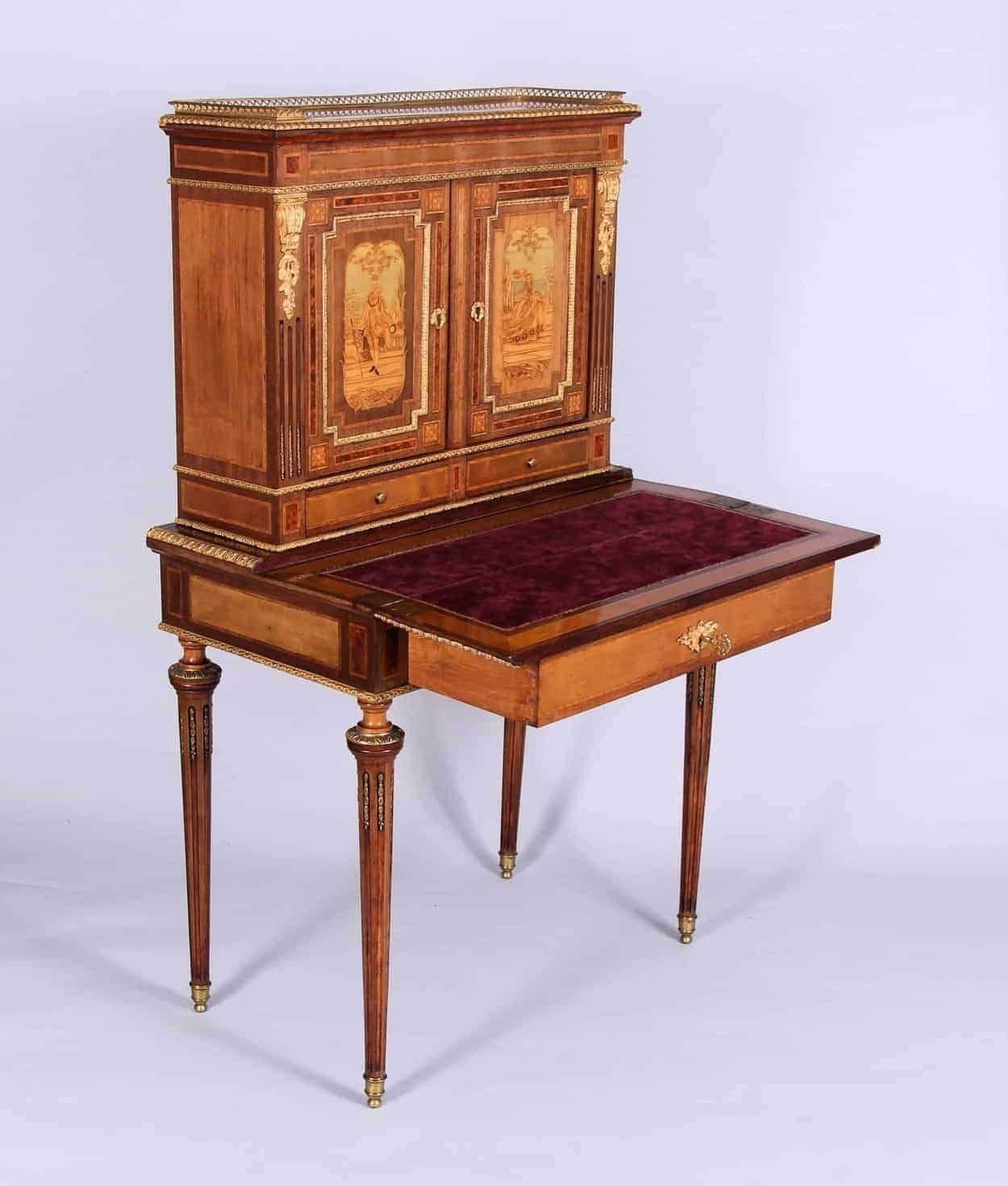 Charles Guillaume Diehl Furniture – Napoleon III Louis XV Revival Bonheur Du Jour photo vinterior