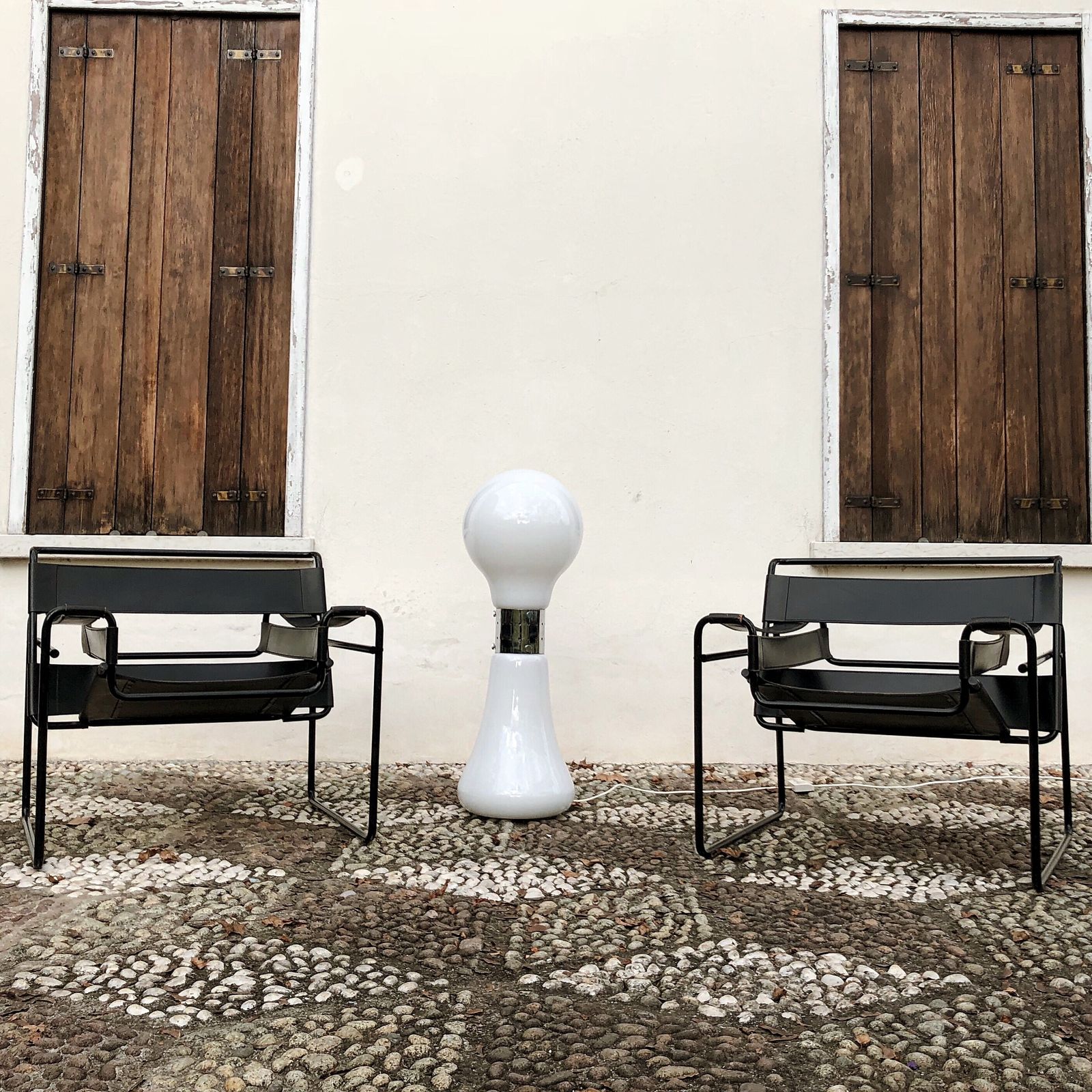 Lighting Space Age White Murano Glass Birillo Floor Lamp By Carlo Nason For Mazzega, 1964 photo