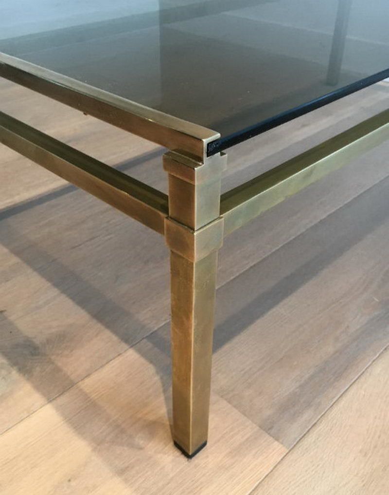 In The Style Of Paul Mc Cobb. Modernist Brass Coffee Table. Circa 1970 photo buy
