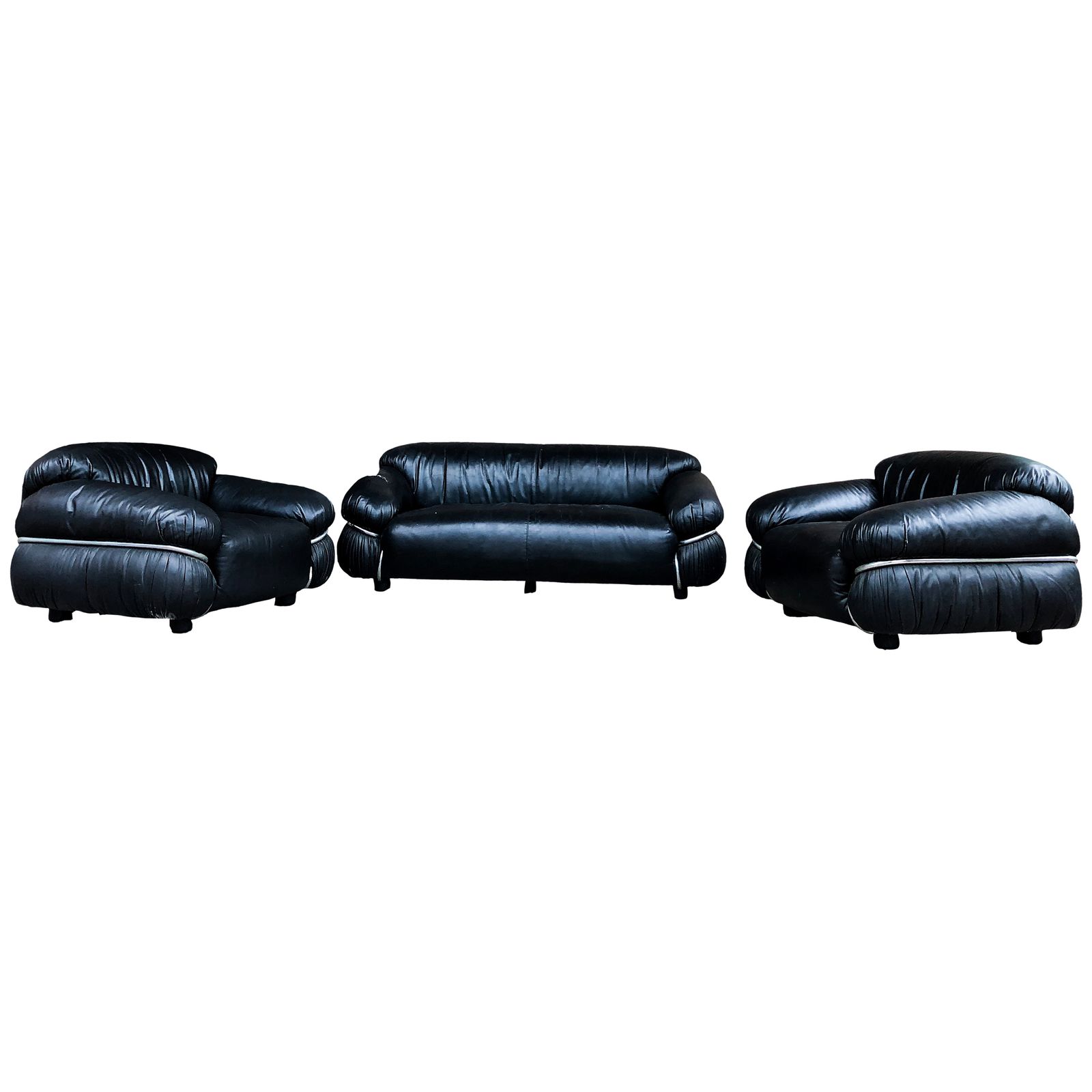 Italian Leather Sesann Sofa By Gianfranco Frattini For Cassina, 1972 photo vinterior