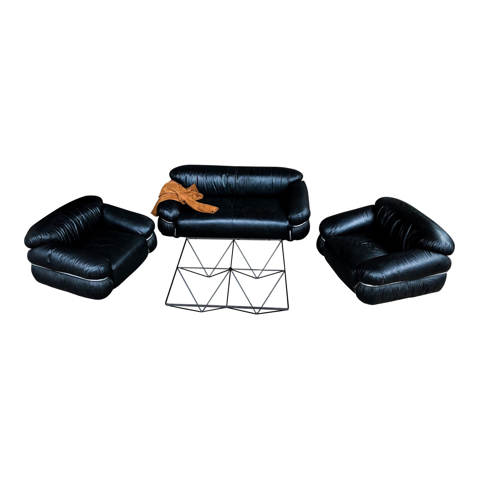 Italian Leather Sesann Sofa By Gianfranco Frattini For Cassina, 1972 photo vintage