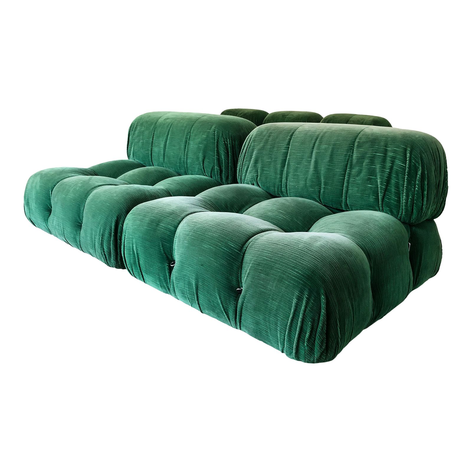 Large Italian Green Velvet Modular Camaleonda Living Room Set By Mario Bellini For B&B Italia, 1972 photo buy