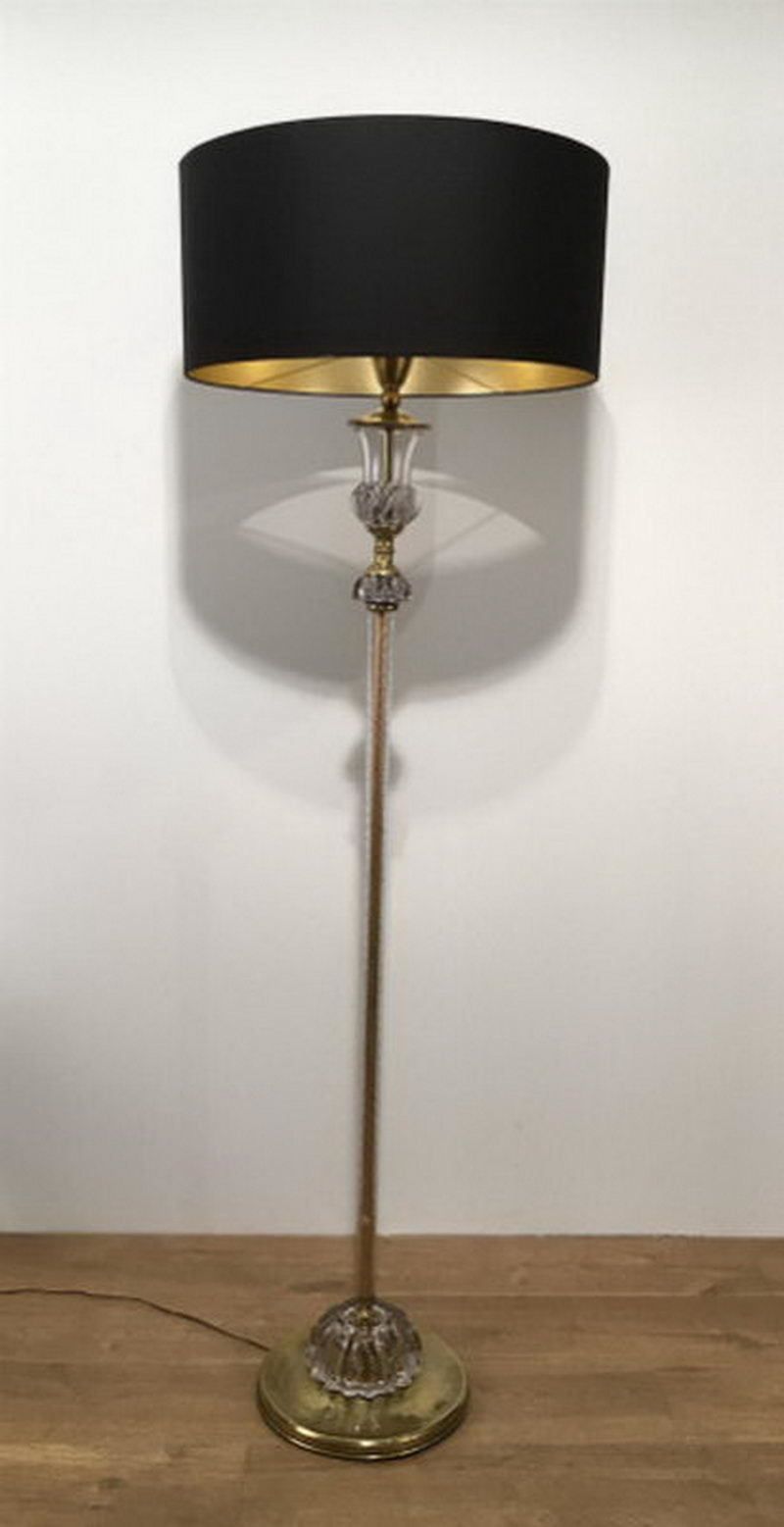 Attributed To Barovier & Toso. Murano Glass Floor Lamp. Circa 1940