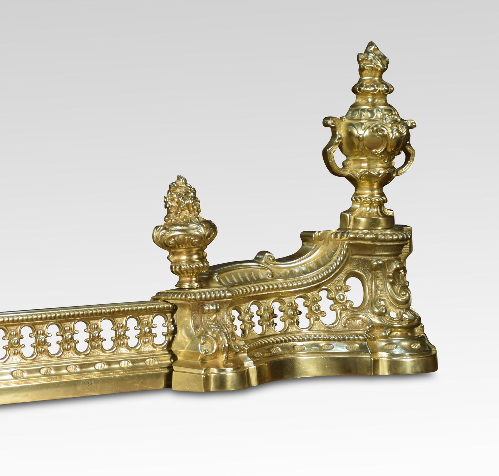 19th Century Adjustable French Gilt Brass Fender photo buy