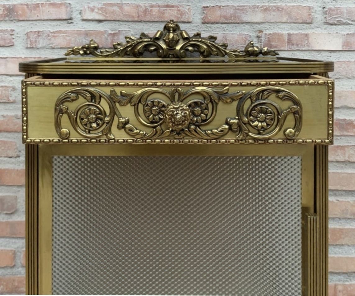 Mid Century Modern Single Bronze Vitrine Nightstand With Glass Door And Drawer photo buy