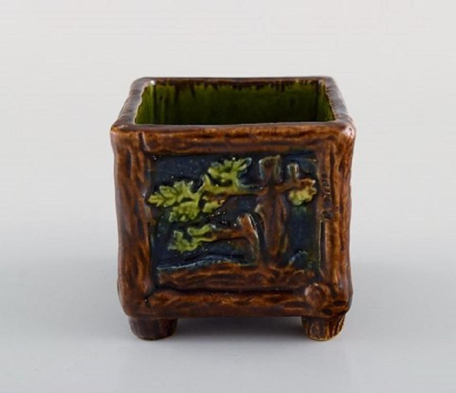 Karl Holst For Höganäs, A Pair Of Antique Art Nouveau Bowls In Glazed Ceramics photo for sale