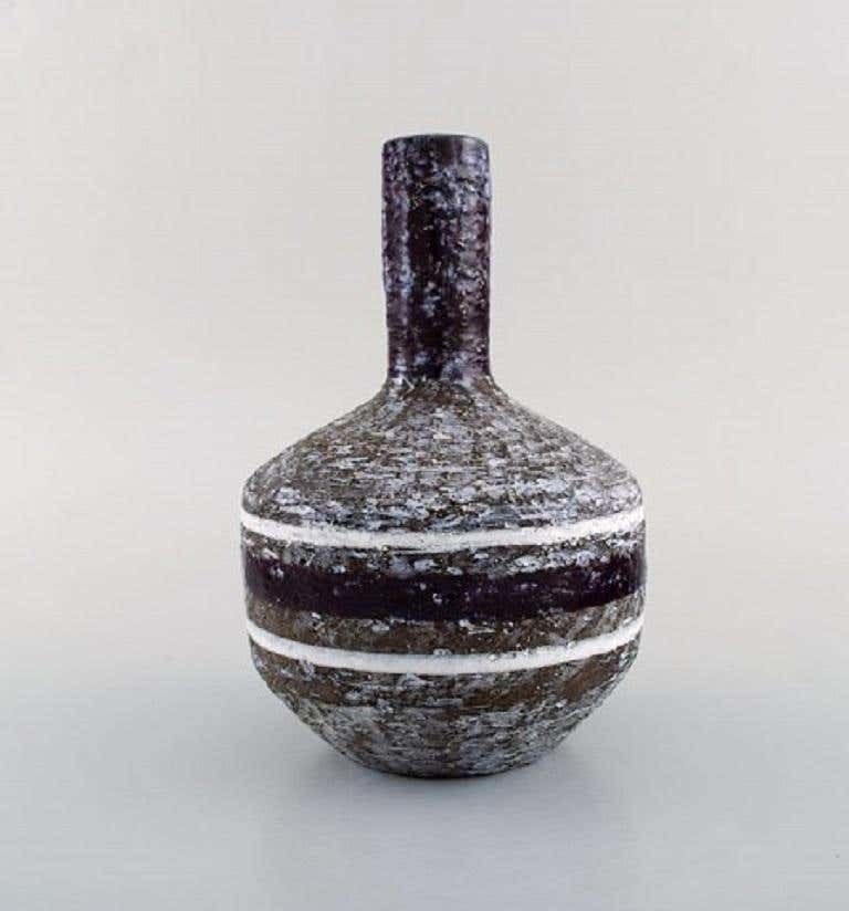 Upsala Ekeby, Sweden, Vase With Narrow Neck In Glazed Ceramics, 1960s photo furniture