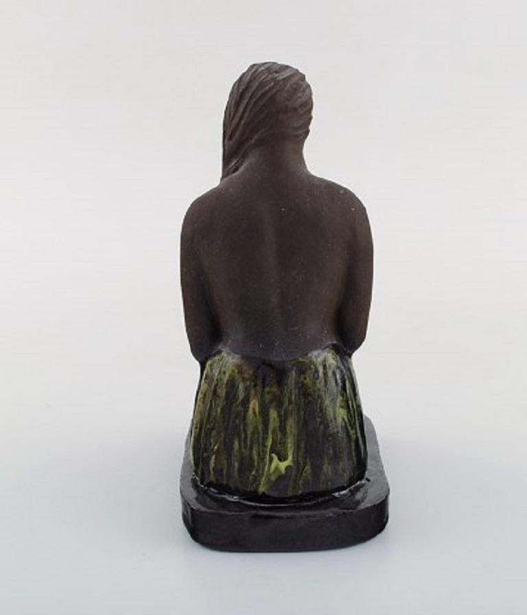 Bengt Wall, Sweden, Balinese Girl In Raw And Glazed Ceramics, 1950s photo 236.0