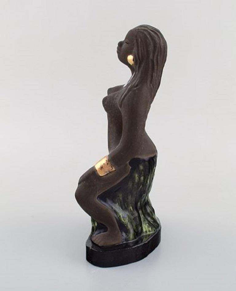 Bengt Wall, Sweden, Balinese Girl In Raw And Glazed Ceramics, 1950s photo Home Decor