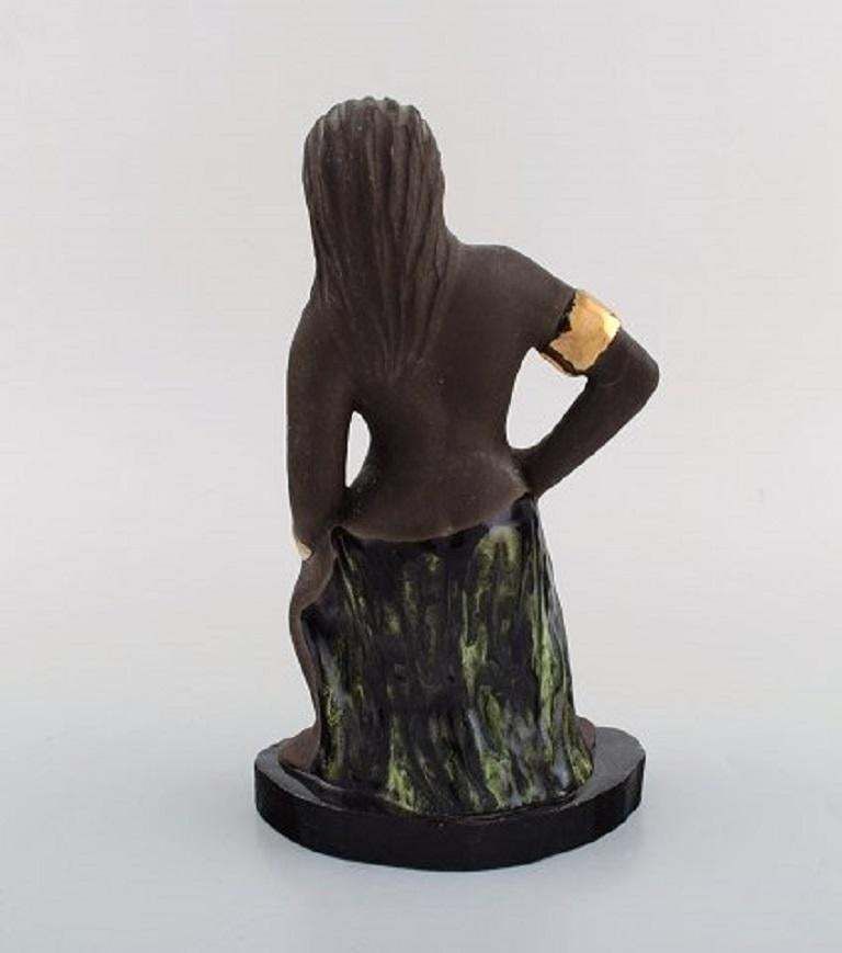 Bengt Wall, Sweden, Balinese Girl In Raw And Glazed Ceramics, 1950s photo 236.0