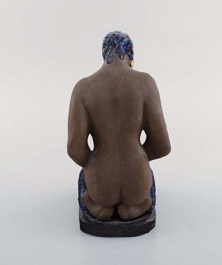 Bengt Wall, Sweden, Balinese Girl In Raw And Glazed Ceramics, 1950s photo vinterior