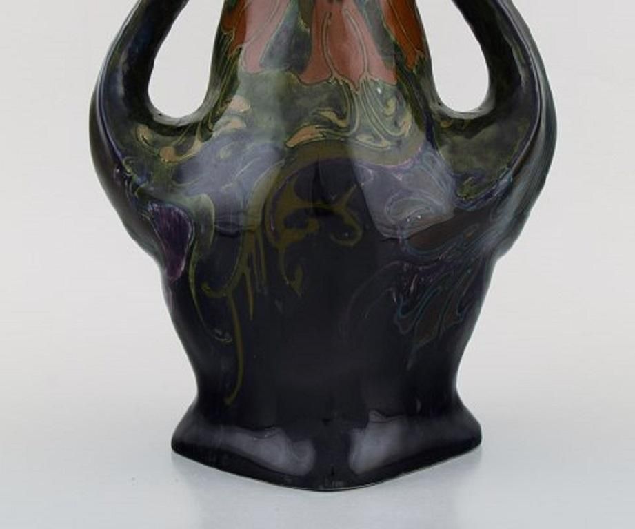 Rozenburg, Den Haag, Large Art Nouveau Vase In Glazed Ceramics, 1910s 1920s photo Home Decor
