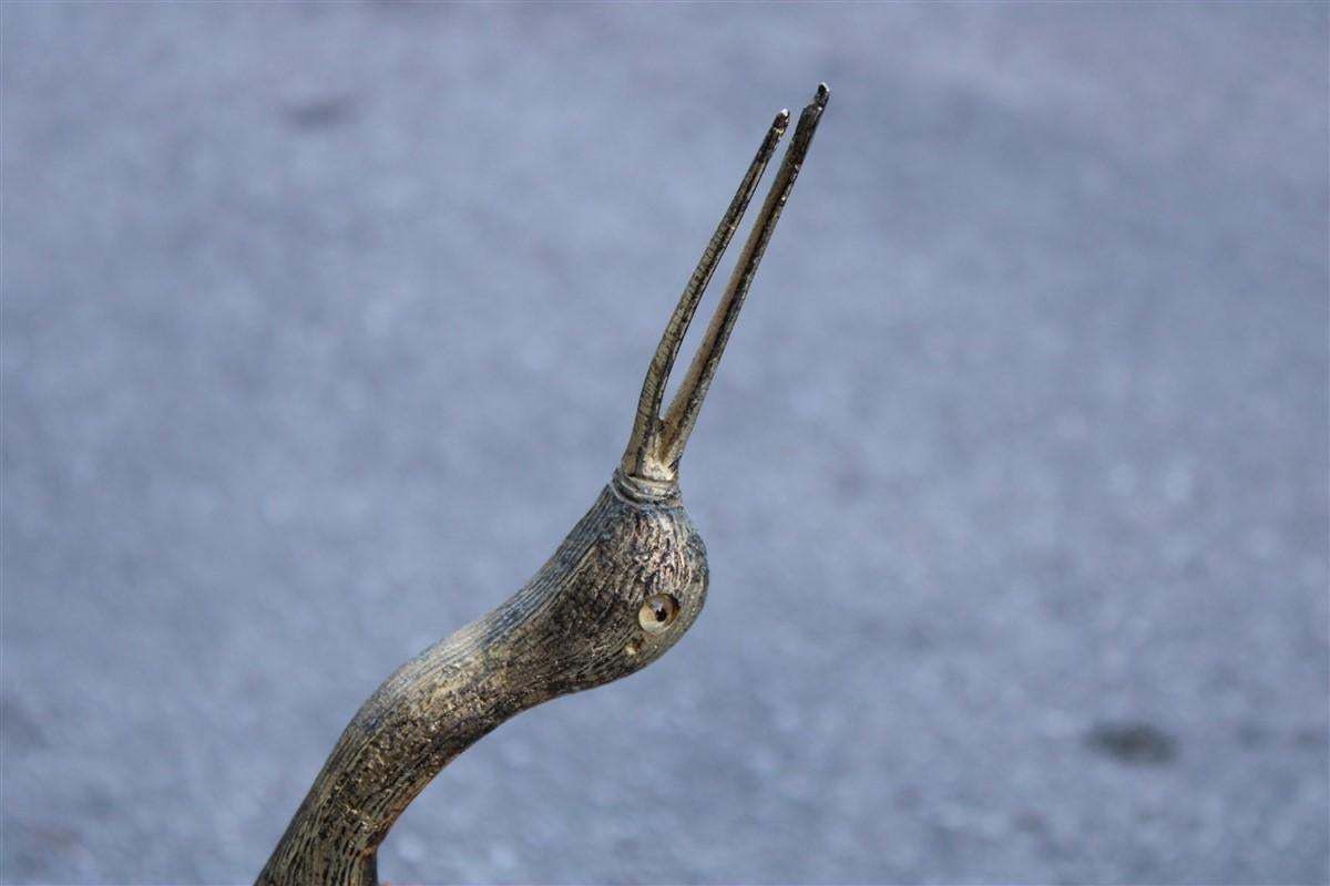Heron 1970s Italian Design Golden Metal And Bamboo Cane Fabrics photo vinterior