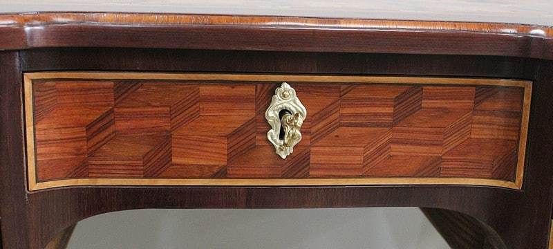 photo for sale Small Lady's Desk, In Amarante And Violet Wood, Louis XV Period   18th Century