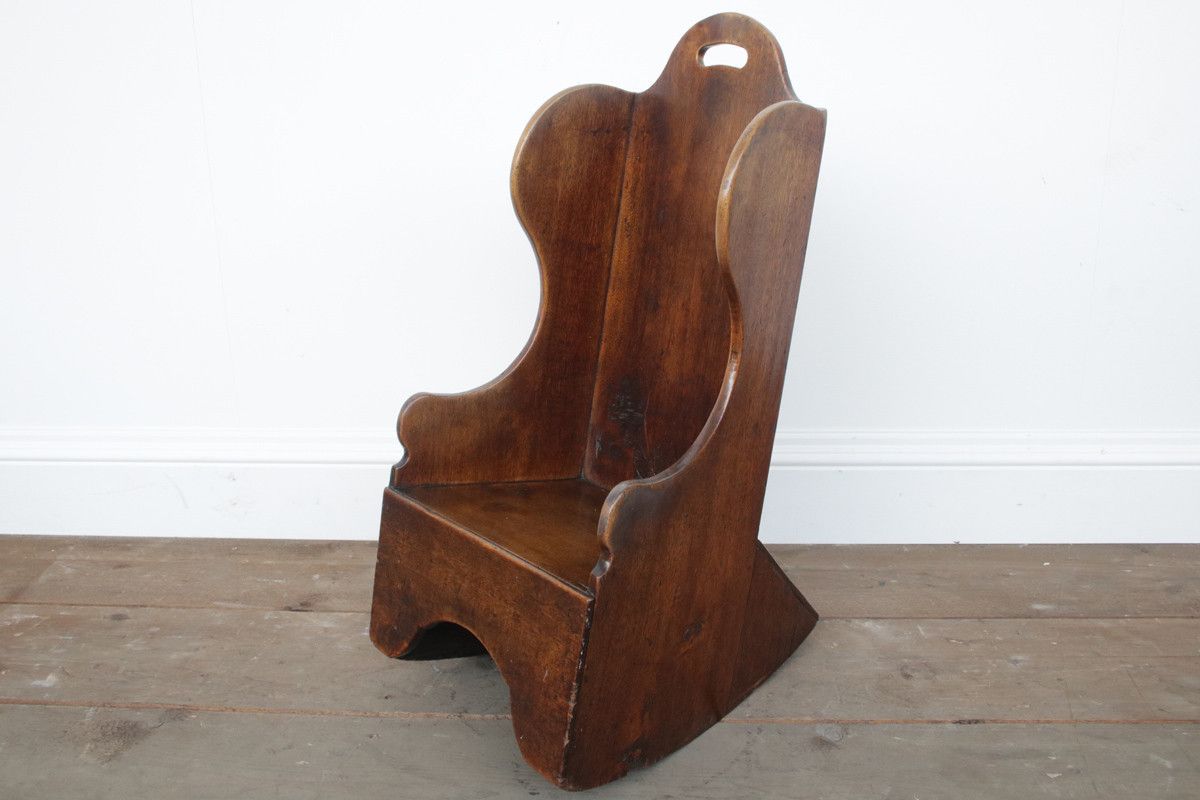 Early 19th Century Georgian Elm Childs Rocking Chair photo furniture
