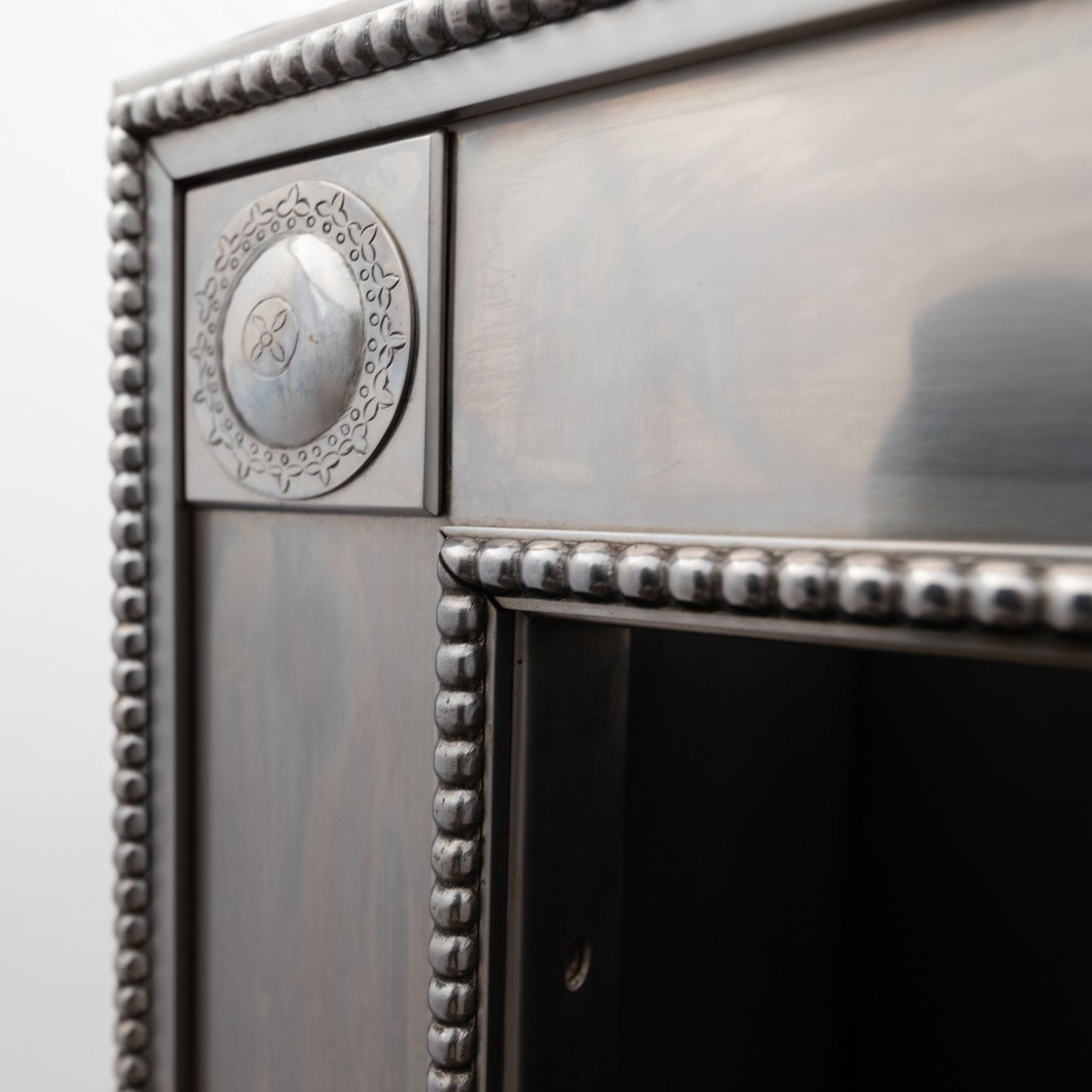 Reclaimed Georgian Style Polished Steel Register Grate In The Manner Of Robert Adam photo furniture
