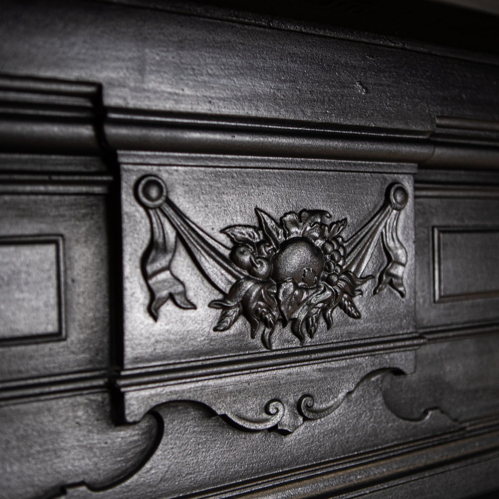 Antique Cast Iron Combination Fireplace photo furniture