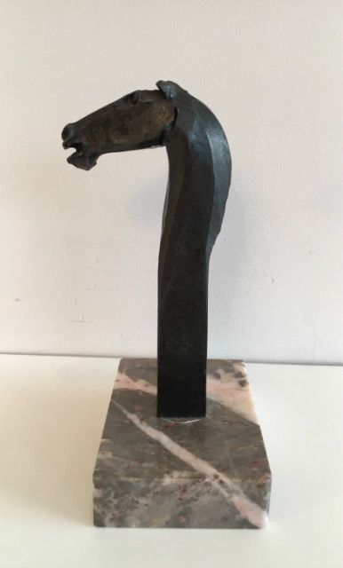 Freddy Franckaert Kuntsmind. Stylish Horse Head Sculpture. Circa 1920 photo 336.0