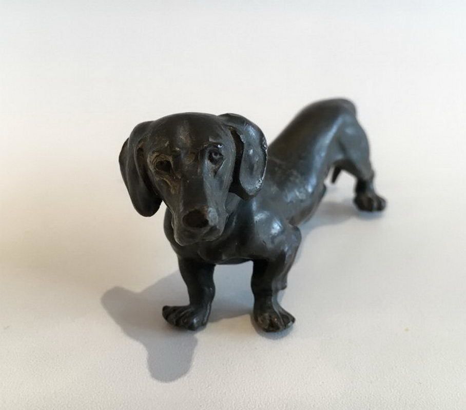 Small Bronze Teckel. Circa 1880 photo furniture