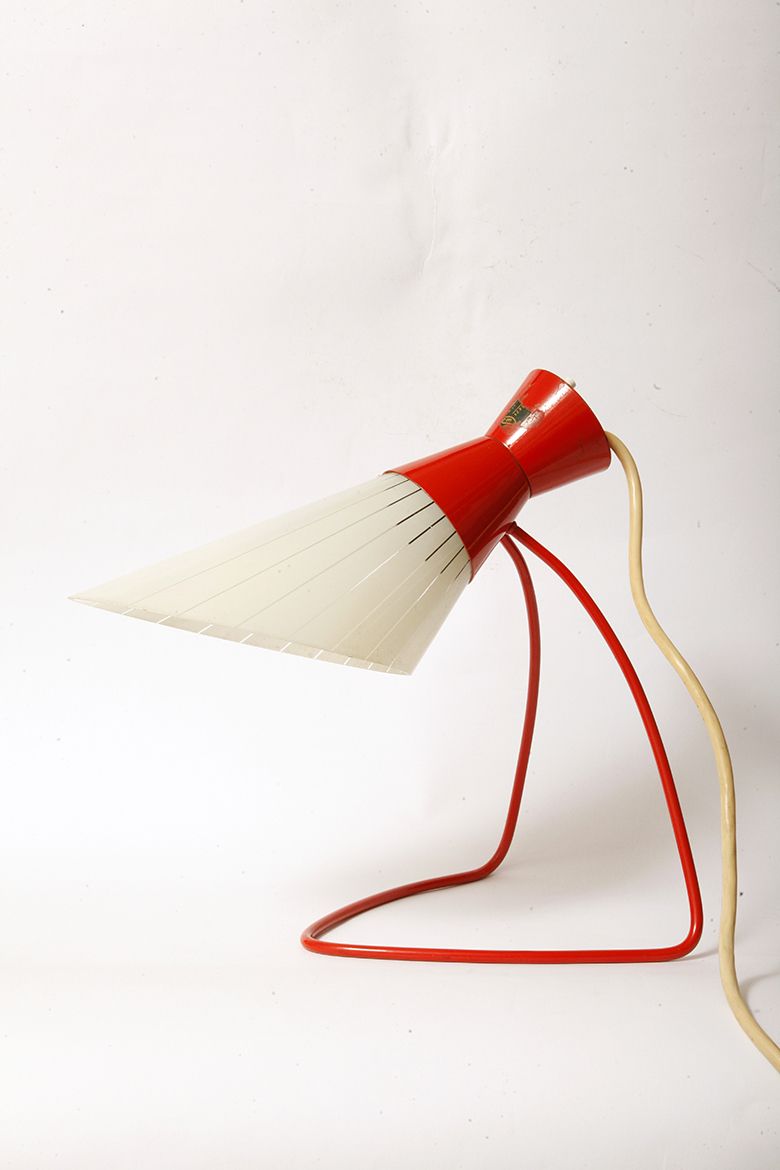 Metal Desk Lamp With A Glass Shade, Typ 1621 Designed By Josef Hůrka For Napako, Czechoslovakia, 1960s photo 610.0