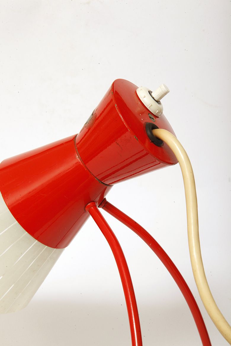 Metal Desk Lamp With A Glass Shade, Typ 1621 Designed By Josef Hůrka For Napako, Czechoslovakia, 1960s photo vinterior