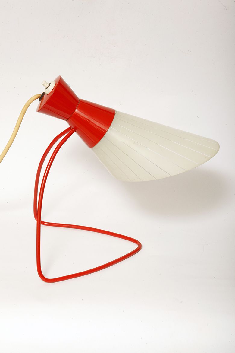 Lighting Metal Desk Lamp With A Glass Shade, Typ 1621 Designed By Josef Hůrka For Napako, Czechoslovakia, 1960s photo
