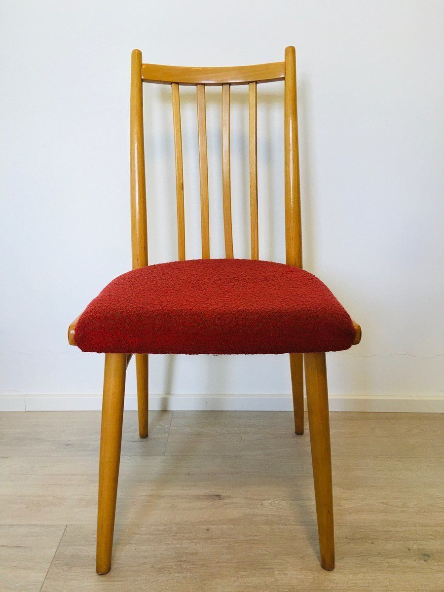 Mid Century Czech Light Blue Dining Chairs From Ton, Set Of 4 photo for sale