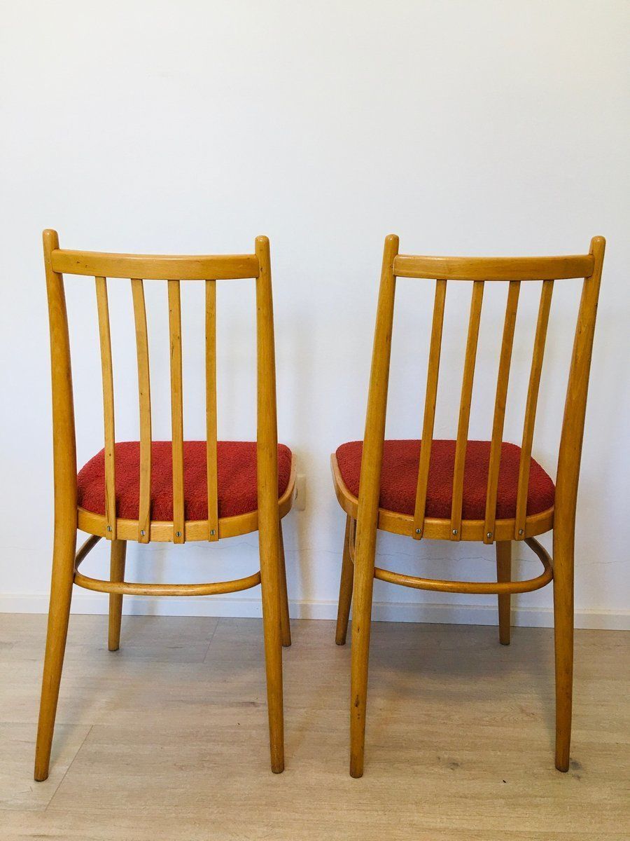 Mid Century Czech Light Blue Dining Chairs From Ton, Set Of 4 photo 150.0