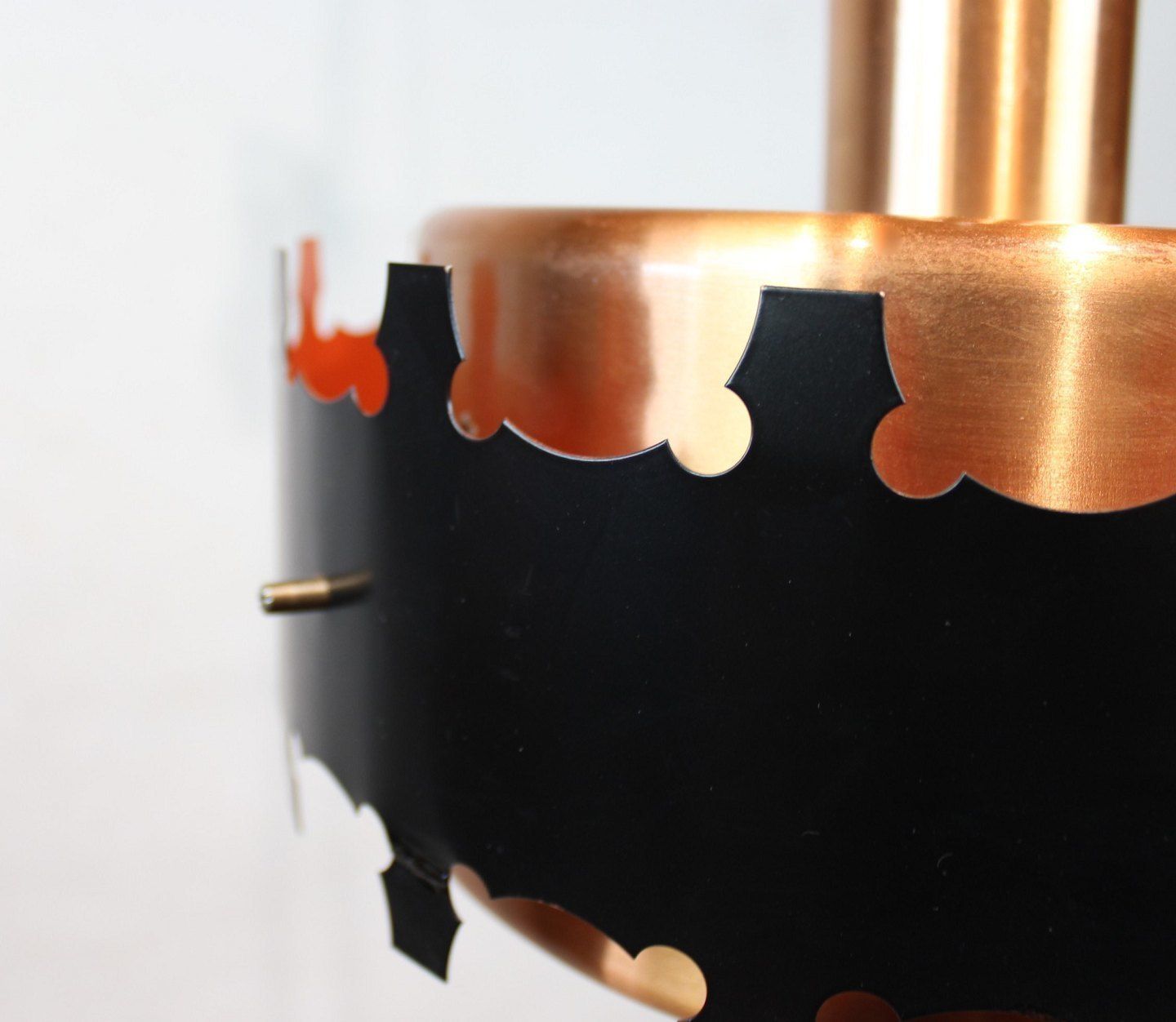 A Pair Of Pendants Of Copper And Black Metal, Of Danish Design From The 1970s. photo 785.0