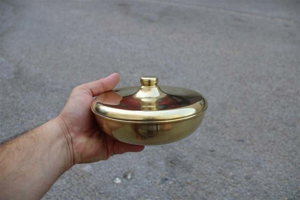 Tobacco Box From The 1970s Italian Design Solid Brass photo 717.0