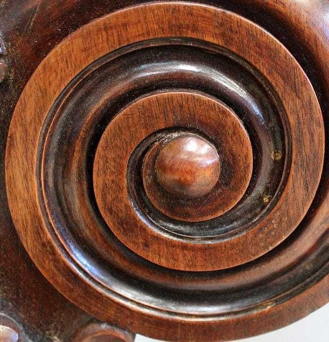 photo vintage Large Console In Solid Mahogany And Marble Top, Louis XVI Style   Late 19th Century
