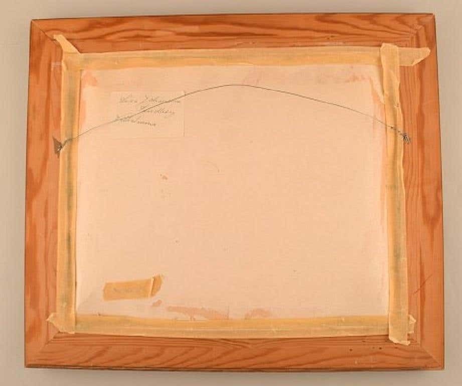Lisa Johansson, Swedish Artist, Wool On Board, Modernist Mountain Landscape photo buy