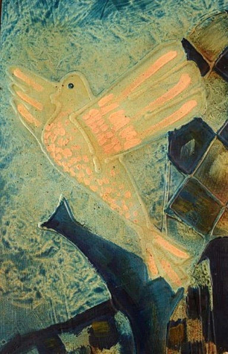 Bernard Fouilloux, French Artist, Oil On Canvas, "Arlequin", 1973 photo Art