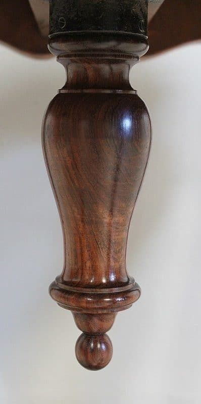 photo vintage Stool In Blue Velvet And Rosewood, Modular Height, Louis XV Style, Napoleon III Period  19th Century