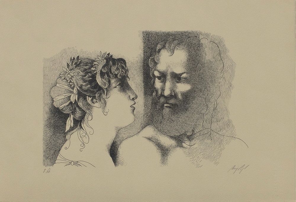 Ruiz Pipo Manolo   Lithograph   Eros Minos The Door And Key