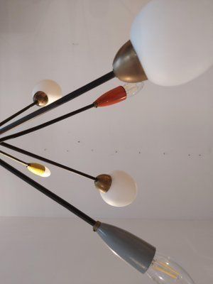 Vintage 16 Light Chandelier In The Style Of Stilnovo photo for sale