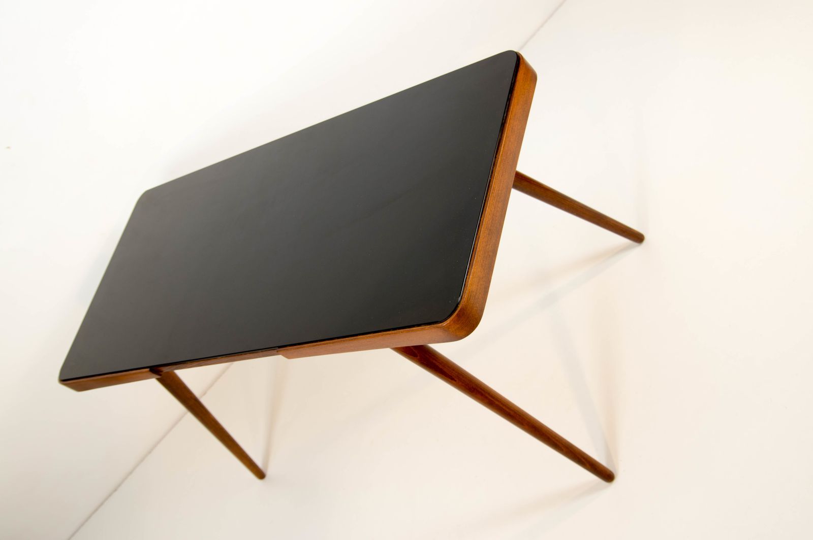 Glazen Salontafel Met Zwart Glas Door Jiri Jiroutek, 1963 photo vinterior