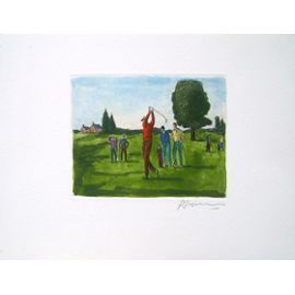 Sepulcher Patrice   Watercolor Engraving   Golf