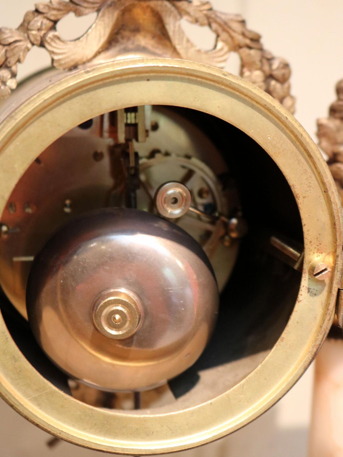 French Marble And Brass Clock Garniture photo vinterior