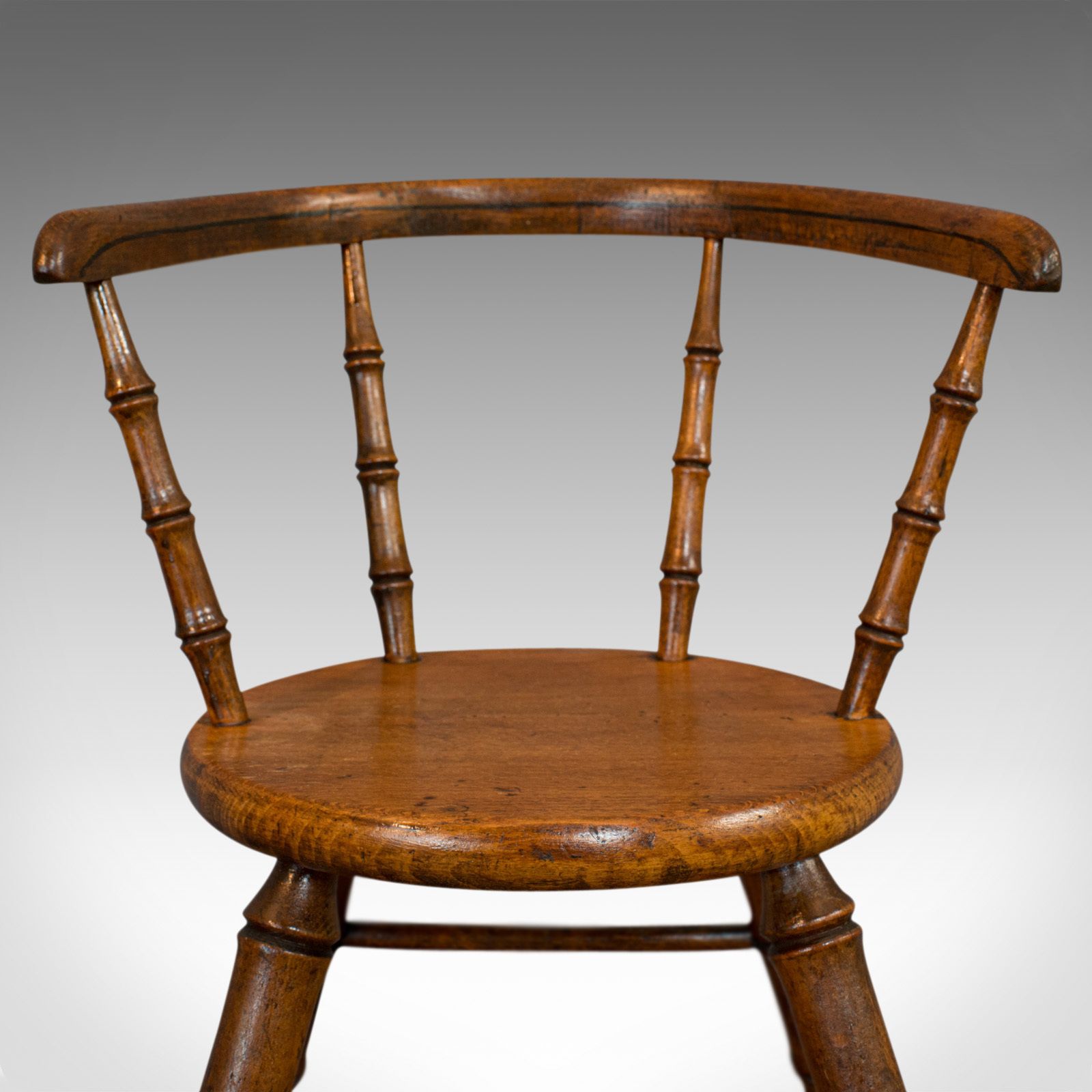 photo furniture Small Antique Windsor Chair, English, Oak, Apprentice, High Wycombe, Victorian