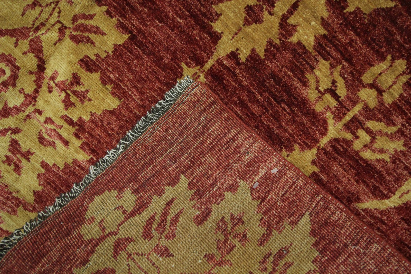 Modern Afghan Rug  Red And Gold Carpet Wool Rug 143 X 205 Cm photo 1800.0