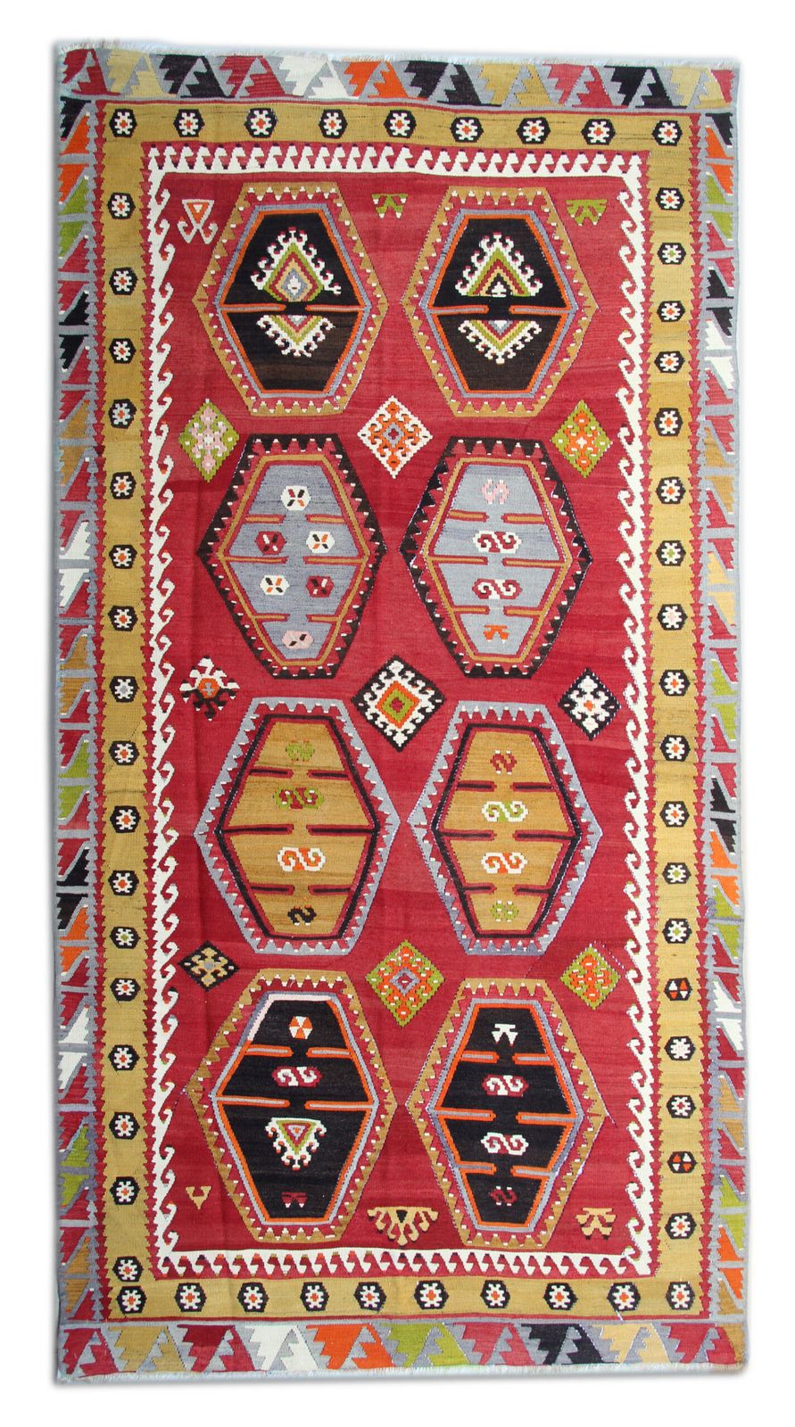 Antique Rugs Anatolian Carpet Rug Turkish, Kilim 154 X 297 Cm