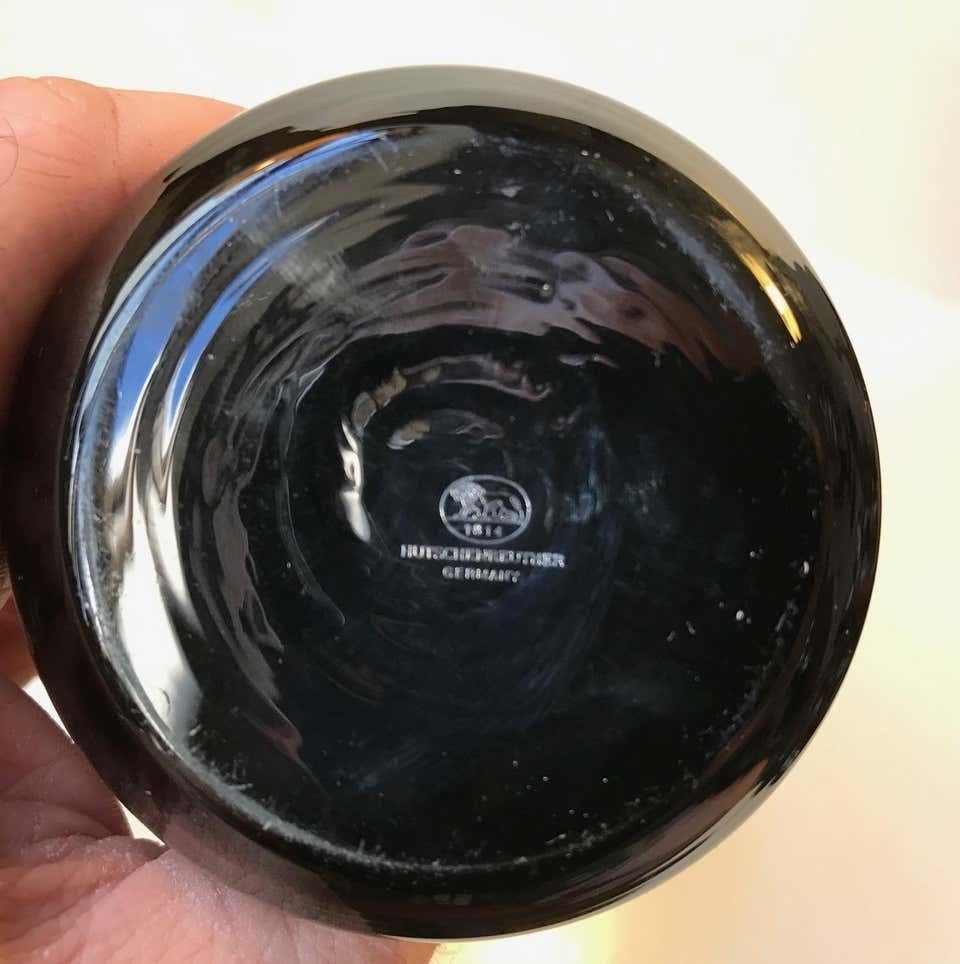 Black Glass Trumpet Vase By Hutschenreuther, Leonard, Germany, 1980s photo 212.0