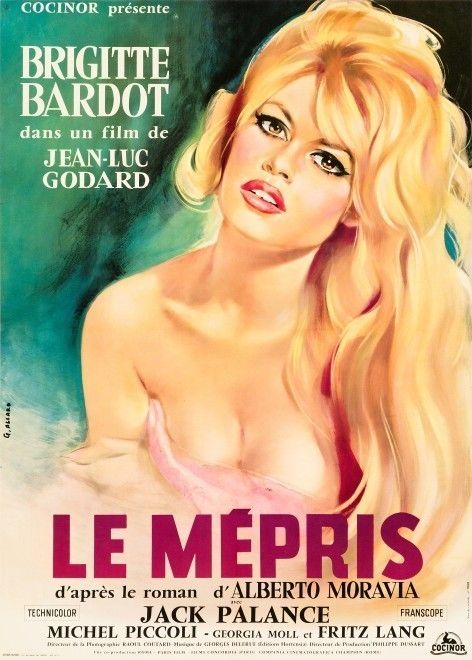 Le Mépris Original Vintage Film Poster By Georges Allard, French, 1963
