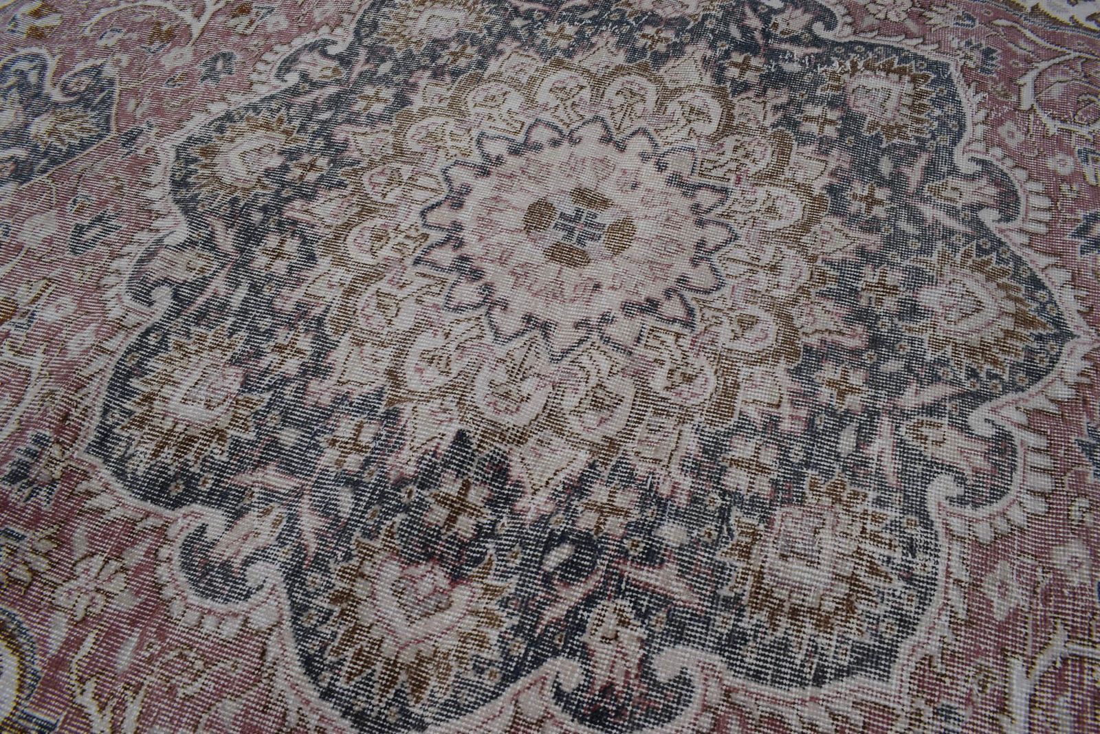 photo furniture 1960s Vintage Washed Out Oushak Rug
