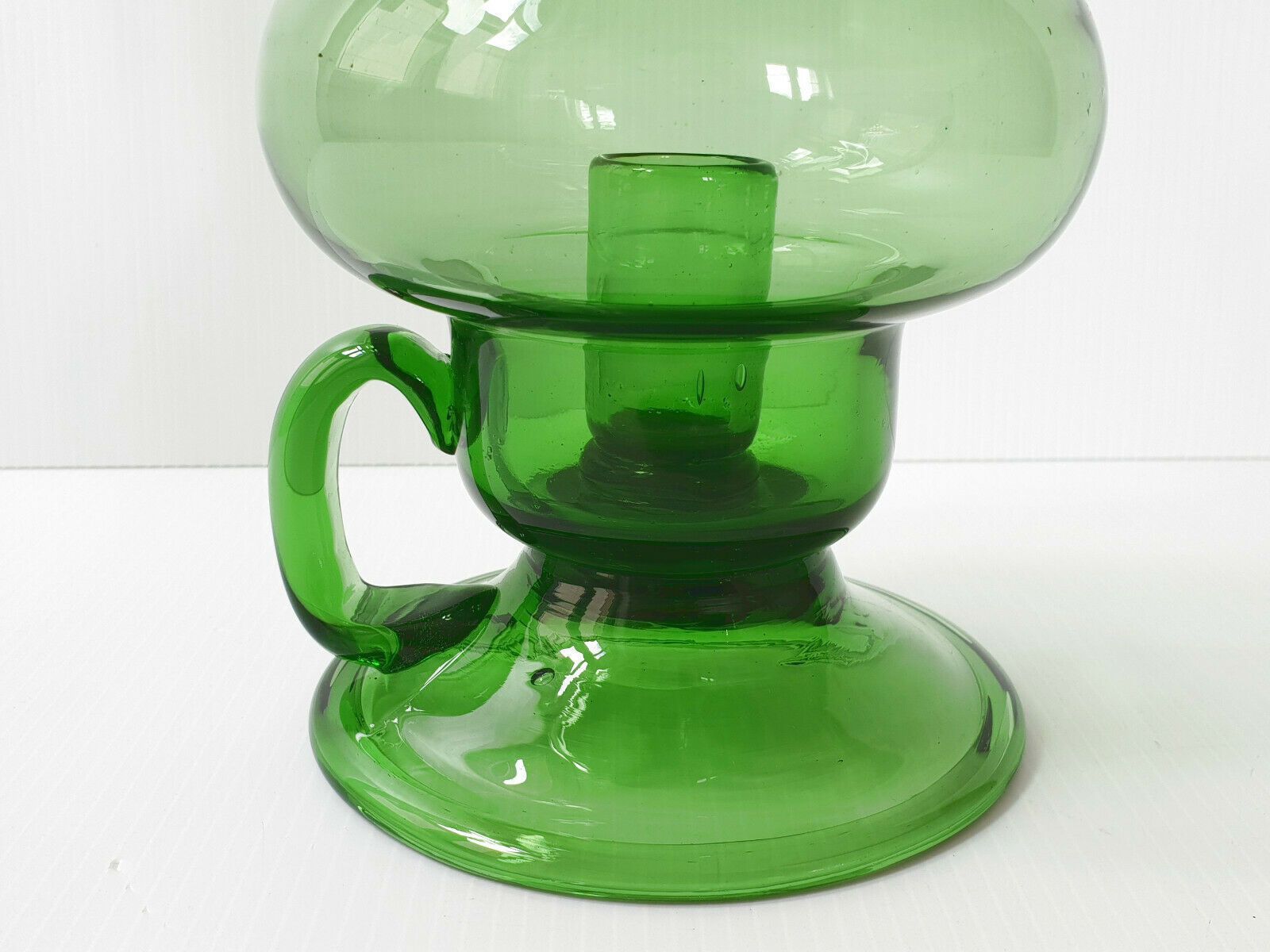 Superb Vintage Italian Glass Candle Holder Vase 1960 1970 60s 70s 1960s 1970s photo furniture